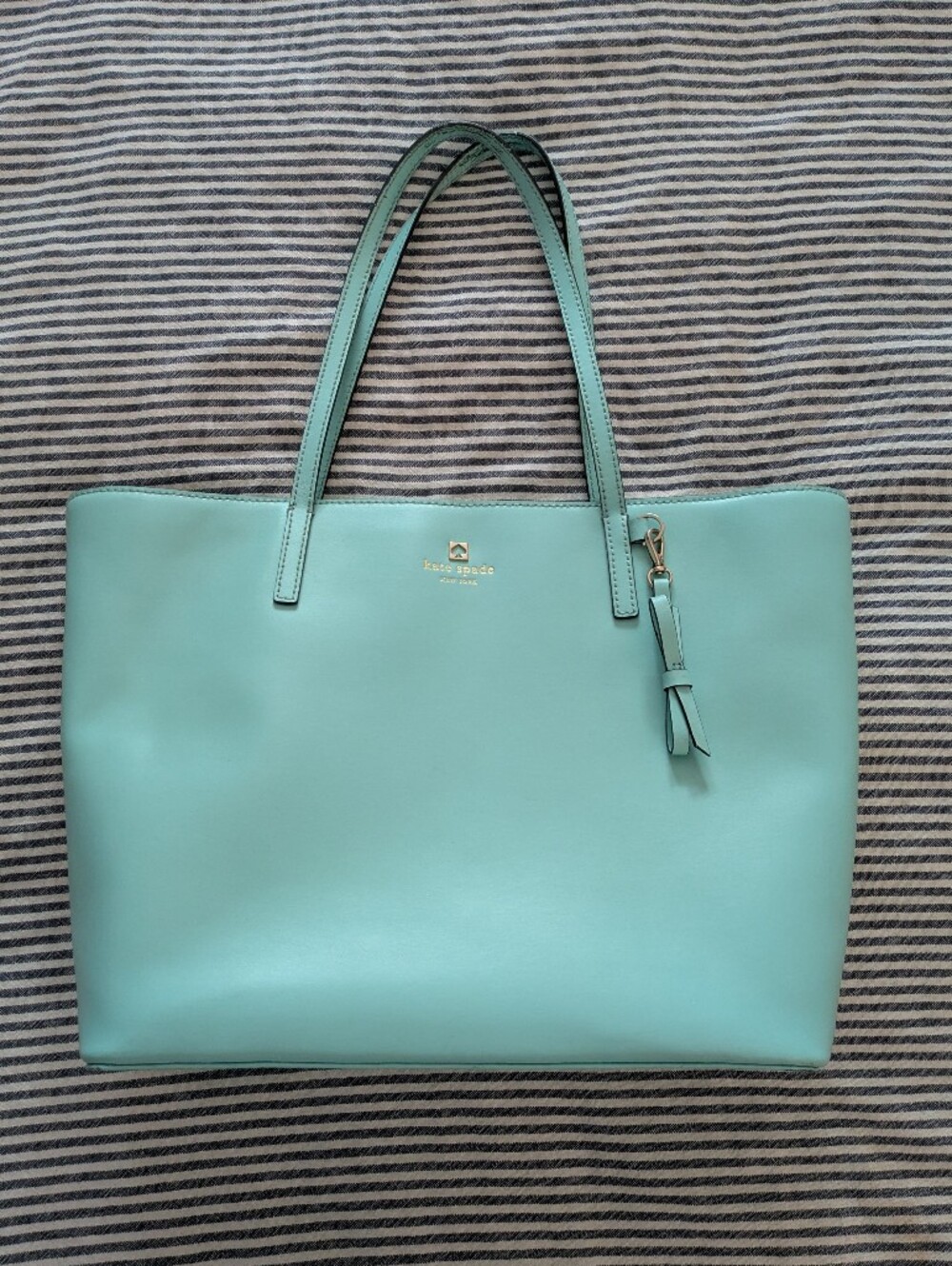 Kate Spade Teal Leather Tote - Picture 1 of 12